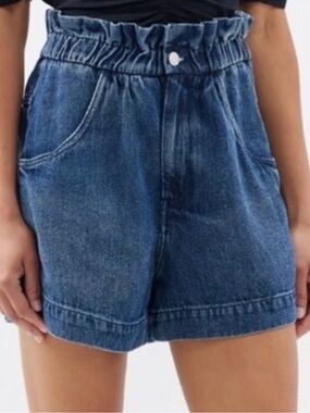 Isabel Marant Étoile Titea Paperbag Waist Soft Denim Lyocell Shorts 44 (US 12)